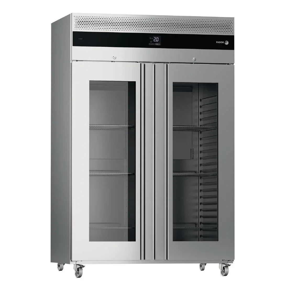FU006 Fagor Advance Gastronorm Upright Cabinet Display Fridge 2 Door AUP-22G GD - JD Catering Equipment Solutions Ltd