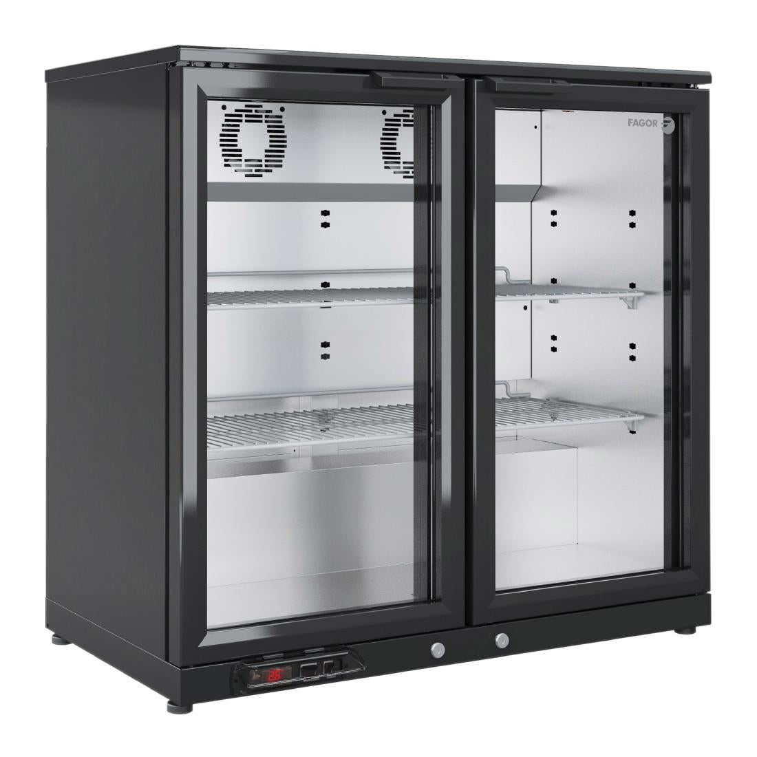FU034 Fagor EERM Series Back Bar Cooler 2 Door Black EERM-2 JD Catering Equipment Solutions Ltd