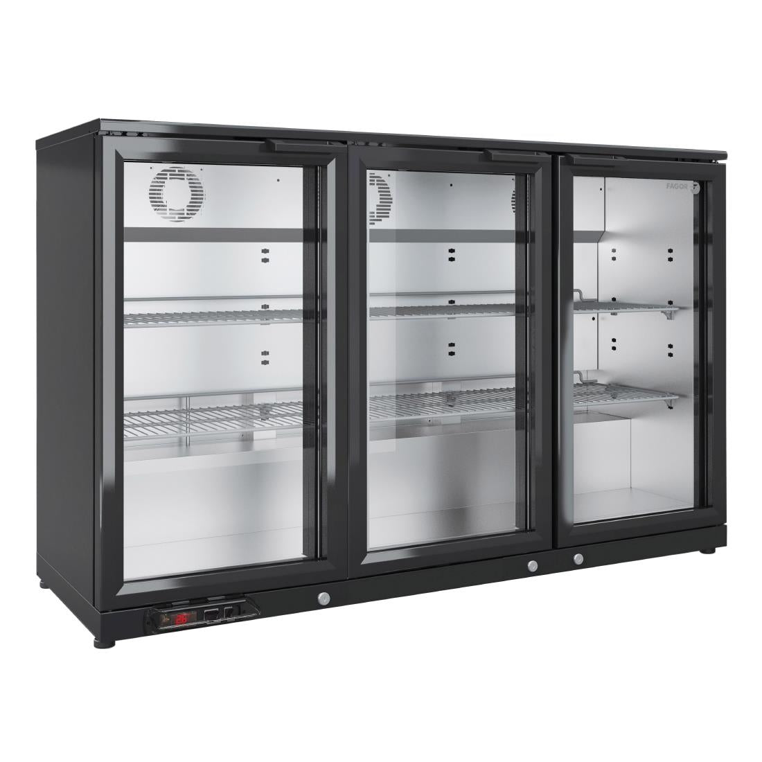 FU035 Fagor EERM Series Back Bar Cooler 3 Door Black EERM-3 JD Catering Equipment Solutions Ltd
