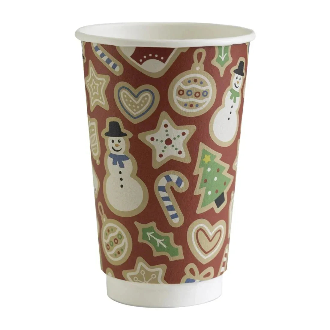 FU460 Vegware Double Wall Red Christmas Cup 89-Series 16oz (Pack of 400) - JD Catering Equipment Solutions Ltd