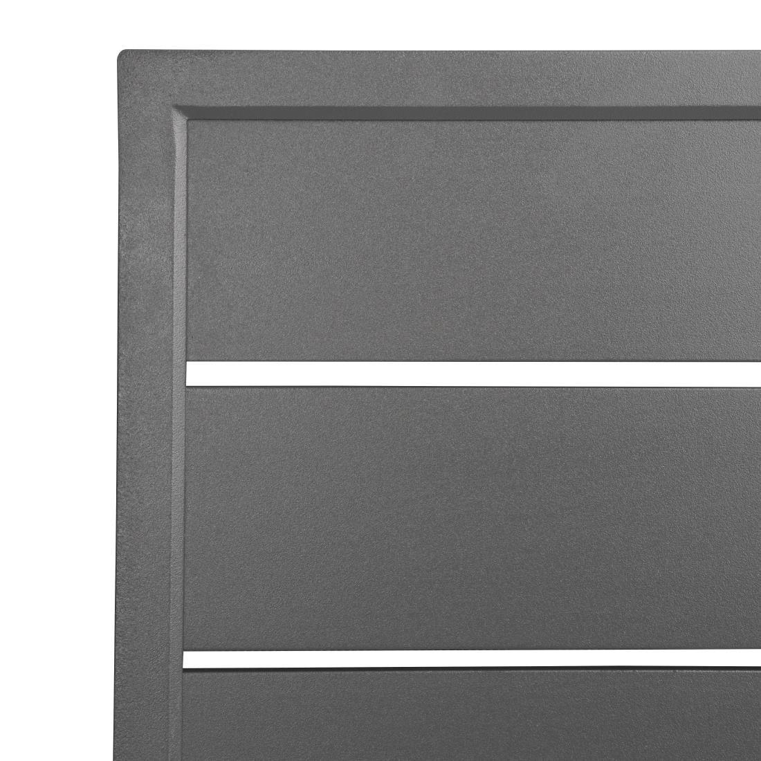 FW597 Bolero Aluminium Square Table Top Dark Grey 700mm - JD Catering Equipment Solutions Ltd