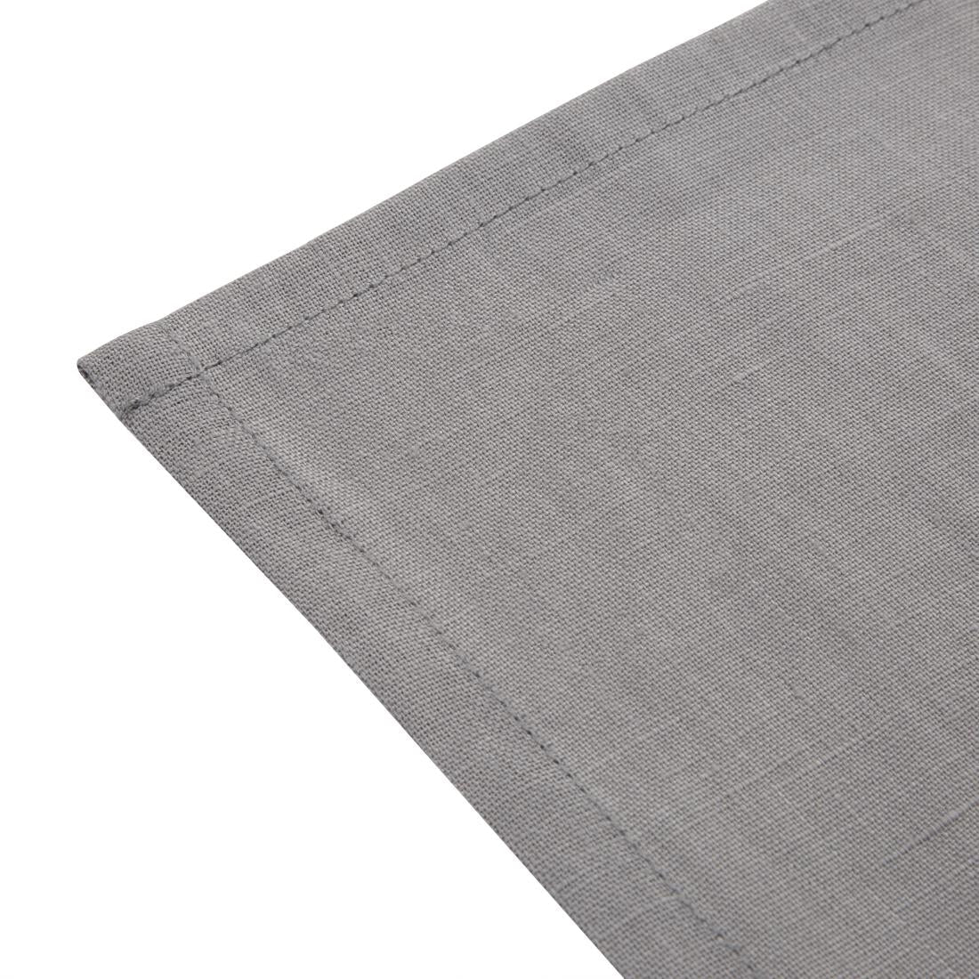FW698 Olympia Linen Table Napkin Grey 400x400mm (Pack of 12) JD Catering Equipment Solutions Ltd