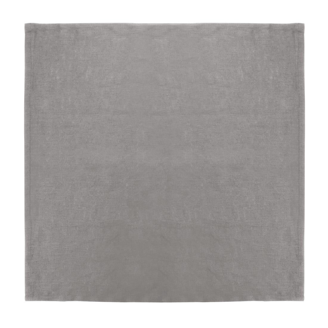 FW698 Olympia Linen Table Napkin Grey 400x400mm (Pack of 12) JD Catering Equipment Solutions Ltd