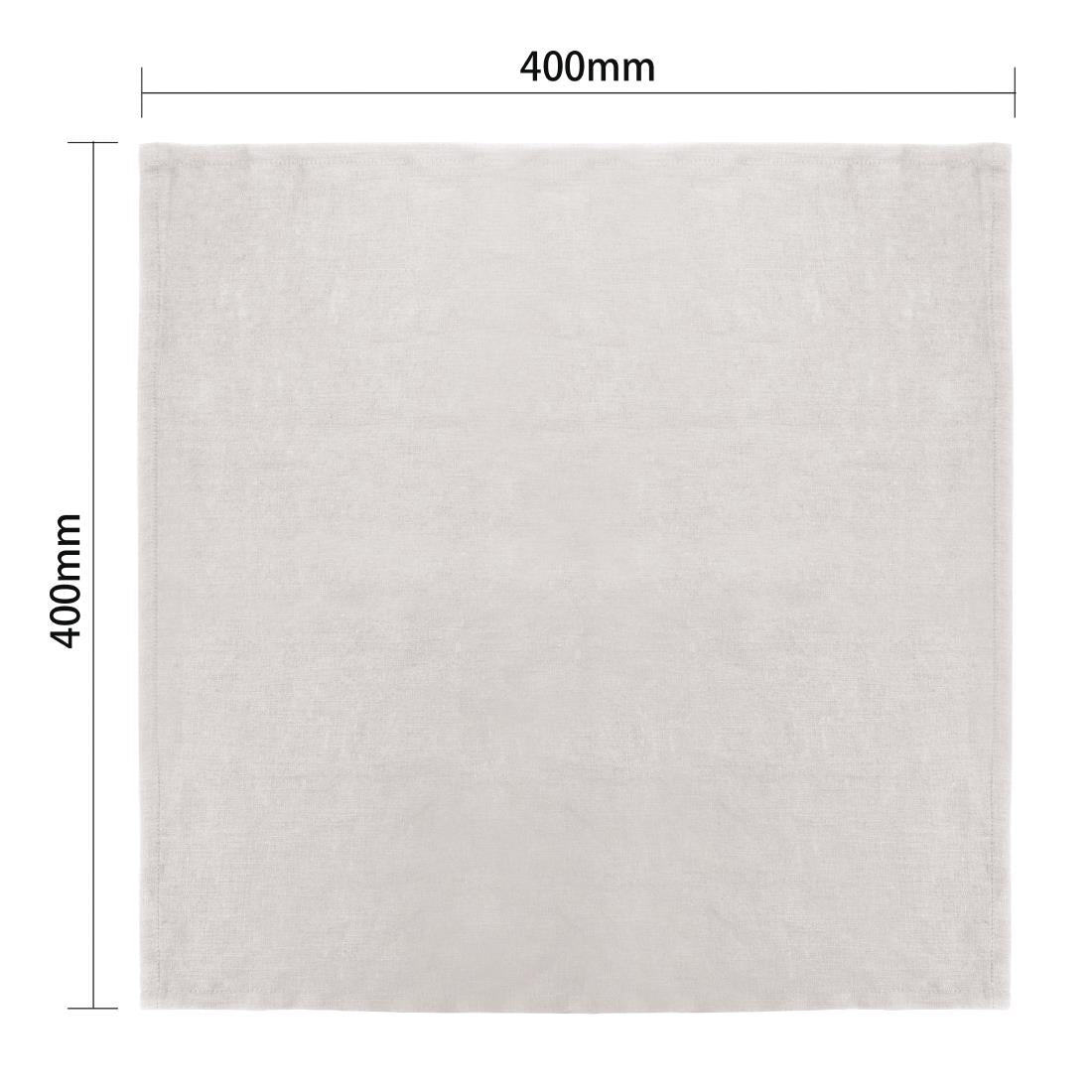 FW699 Olympia Linen Table Napkin Sand 400x400mm (Pack of 12) JD Catering Equipment Solutions Ltd