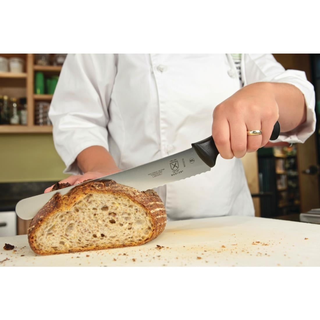 FW733 Mercer Culinary Millennia Wide Bread Knife 25.5cm JD Catering Equipment Solutions Ltd
