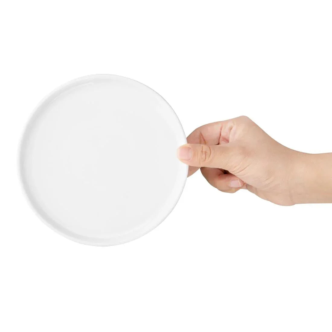FW812 Olympia Whiteware Flat Round Plates 150mm (Pack of 6) - JD Catering Equipment Solutions Ltd