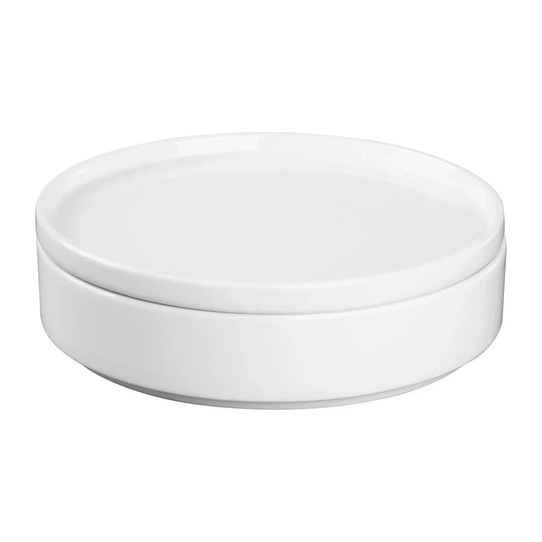 FW813 Olympia Whiteware Flat Round Plates 210mm (Pack of 6) - JD Catering Equipment Solutions Ltd