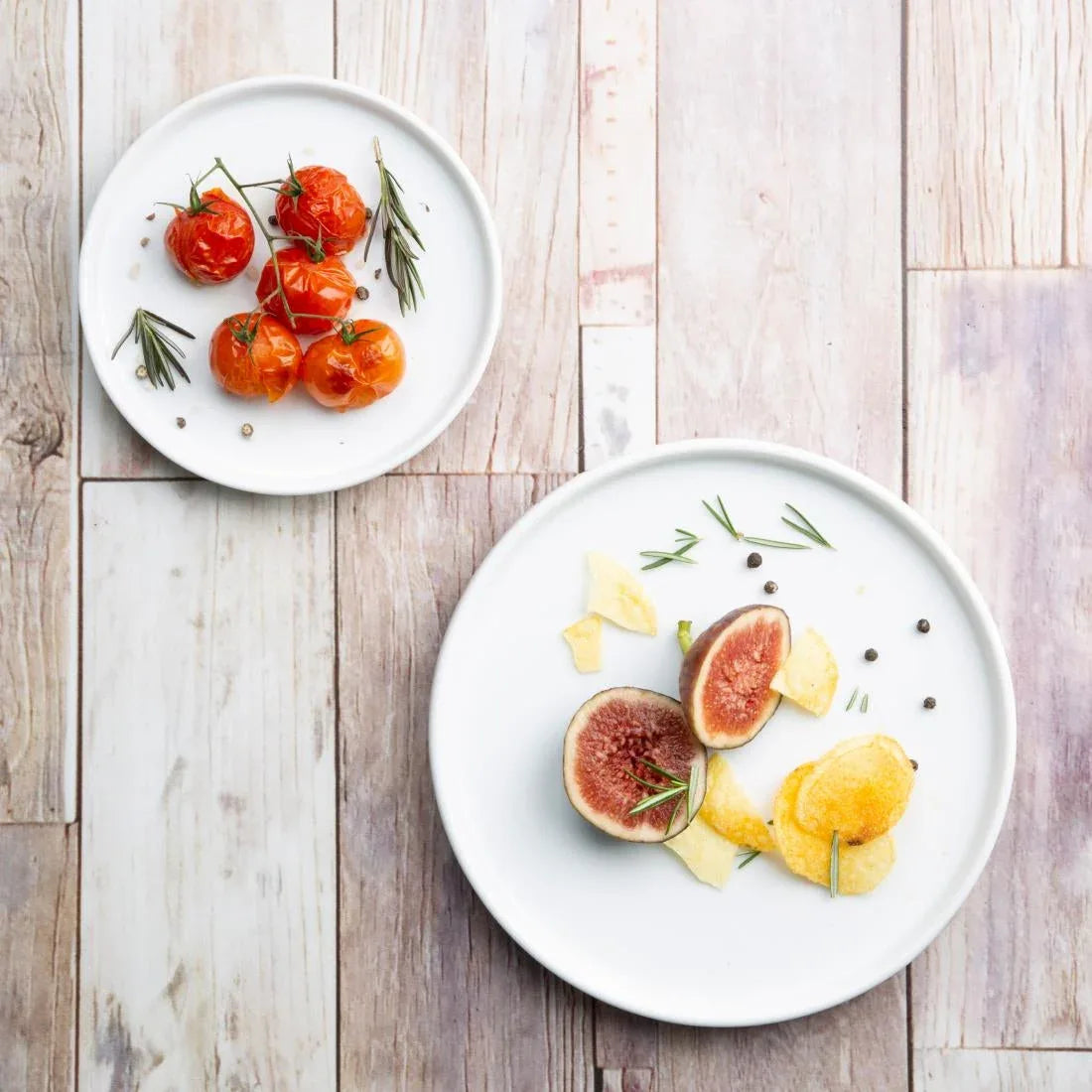 FW813 Olympia Whiteware Flat Round Plates 210mm (Pack of 6) - JD Catering Equipment Solutions Ltd