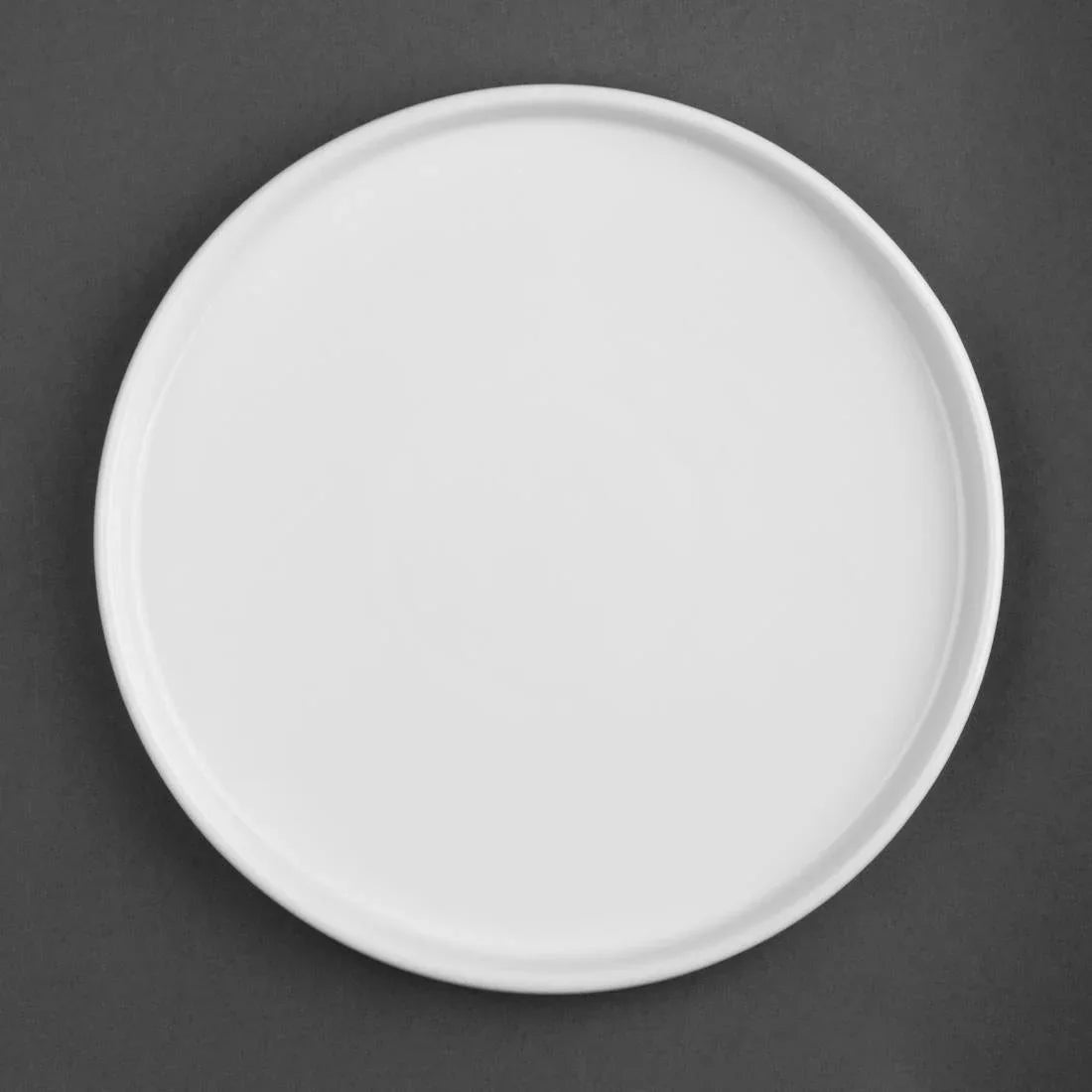 FW814 Olympia Whiteware Flat Round Plate 268mm (Pack of 4) - JD Catering Equipment Solutions Ltd