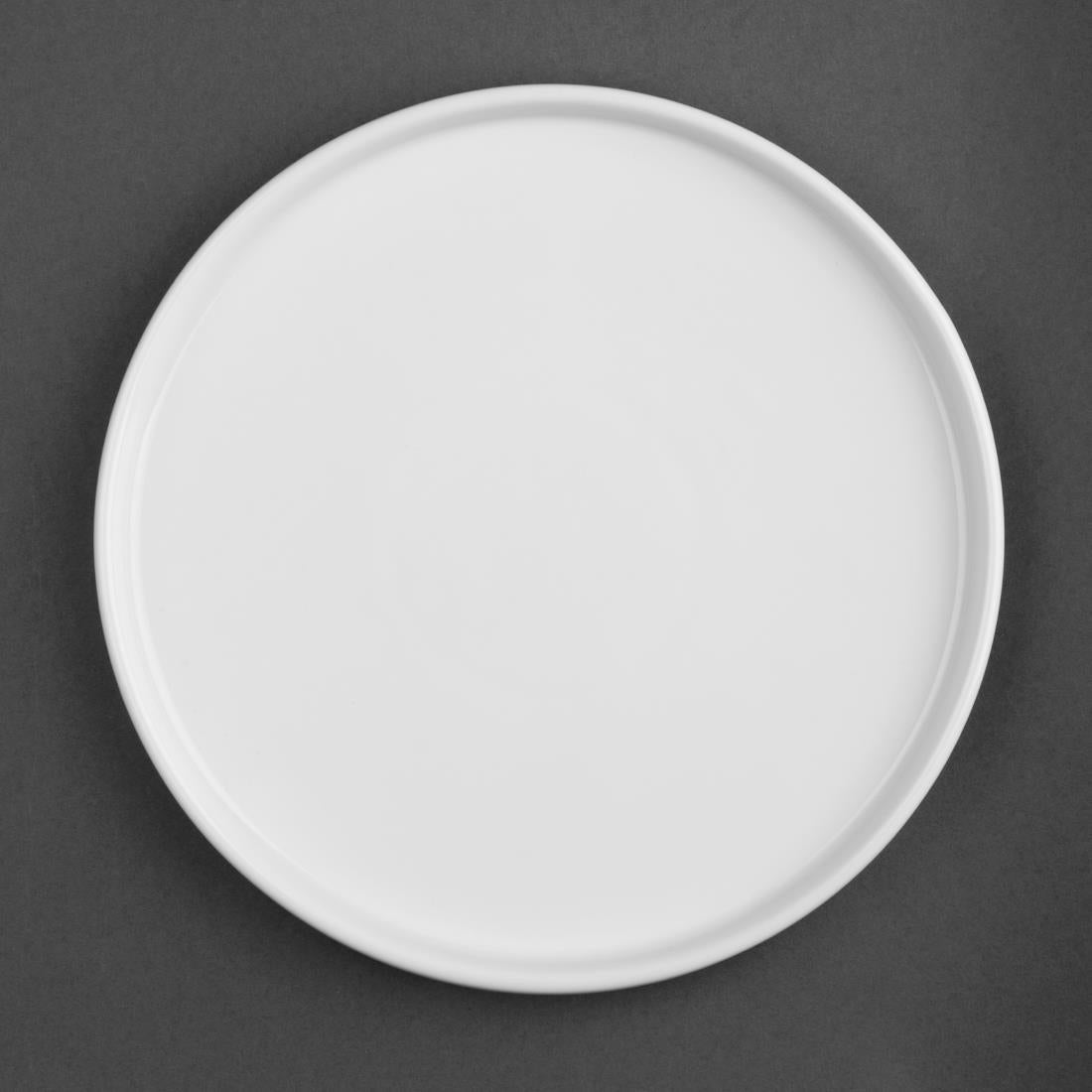 FW814 Olympia Whiteware Flat Round Plate 268mm (Pack of 4) JD Catering Equipment Solutions Ltd