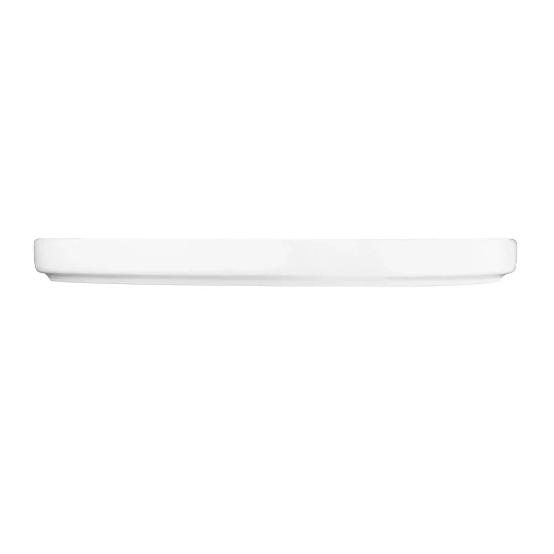 FW814 Olympia Whiteware Flat Round Plate 268mm (Pack of 4) - JD Catering Equipment Solutions Ltd