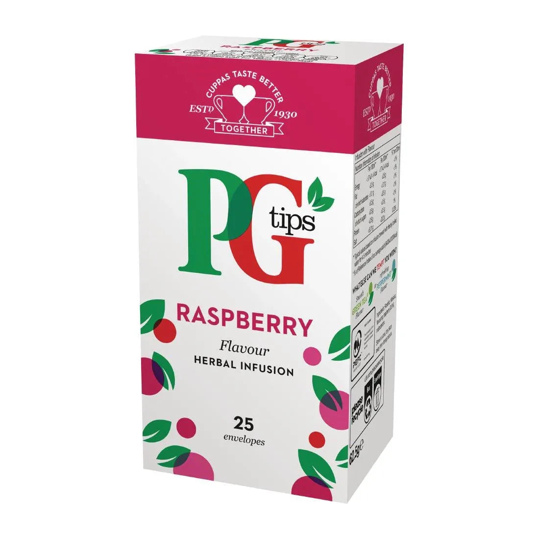 FW831 PG Tips Raspberry Tea Envelops (Pack of 25) - JD Catering Equipment Solutions Ltd