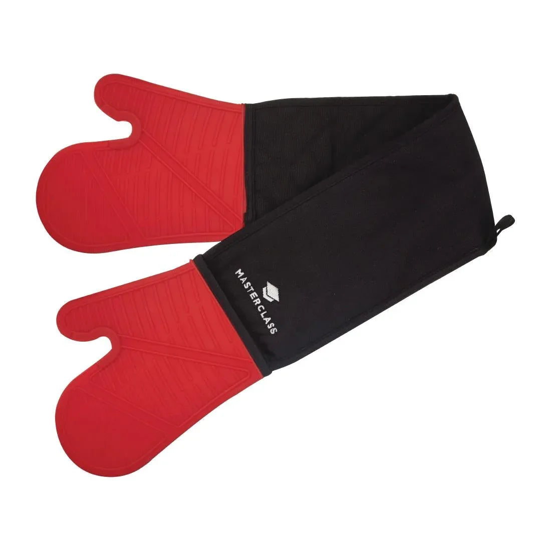 FW884 MasterClass Seamless Silicone Double Oven Glove Red - JD Catering Equipment Solutions Ltd