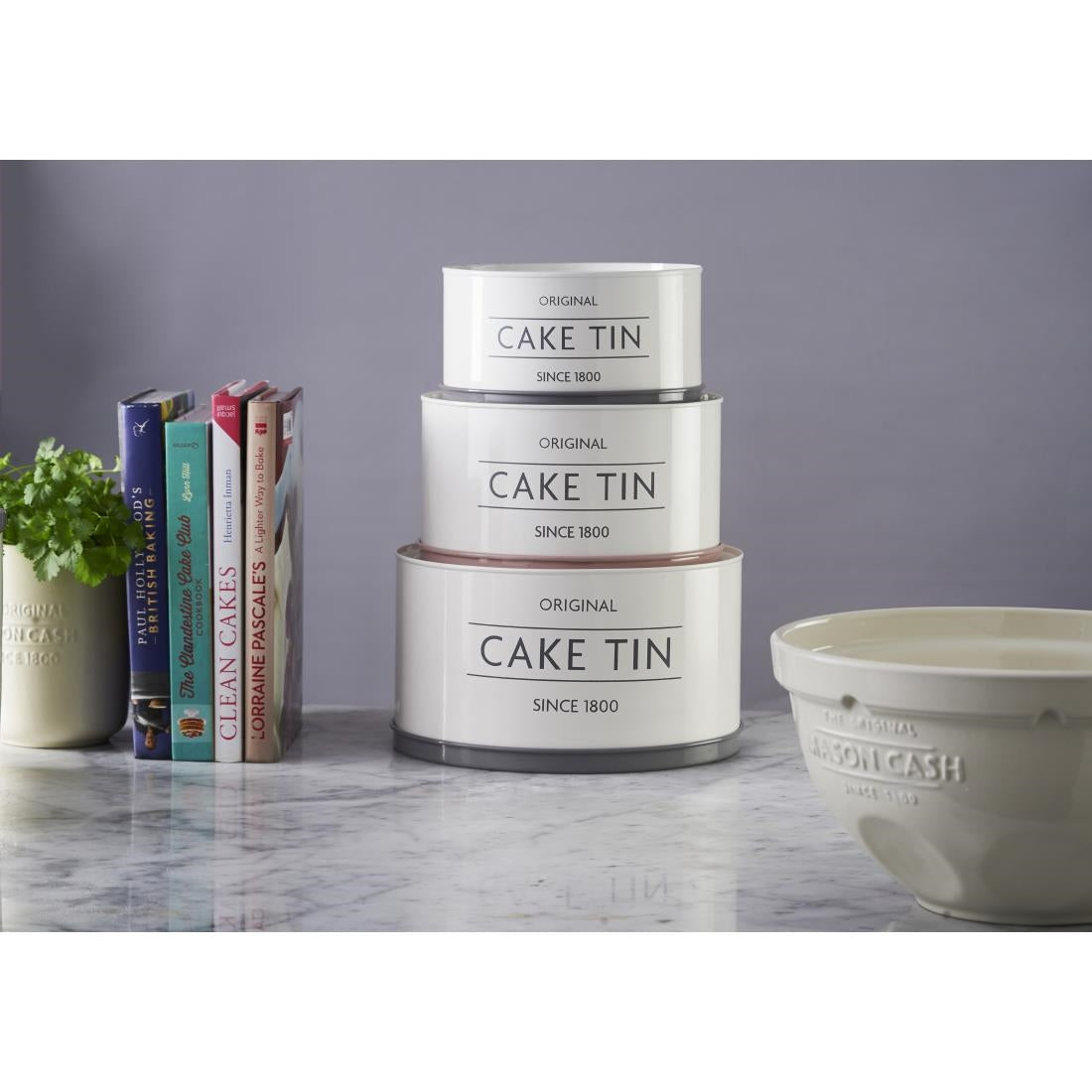 FX040 Mason Cash Innovative Kitchen Collection Set of 3 Cake Storage Tins JD Catering Equipment Solutions Ltd