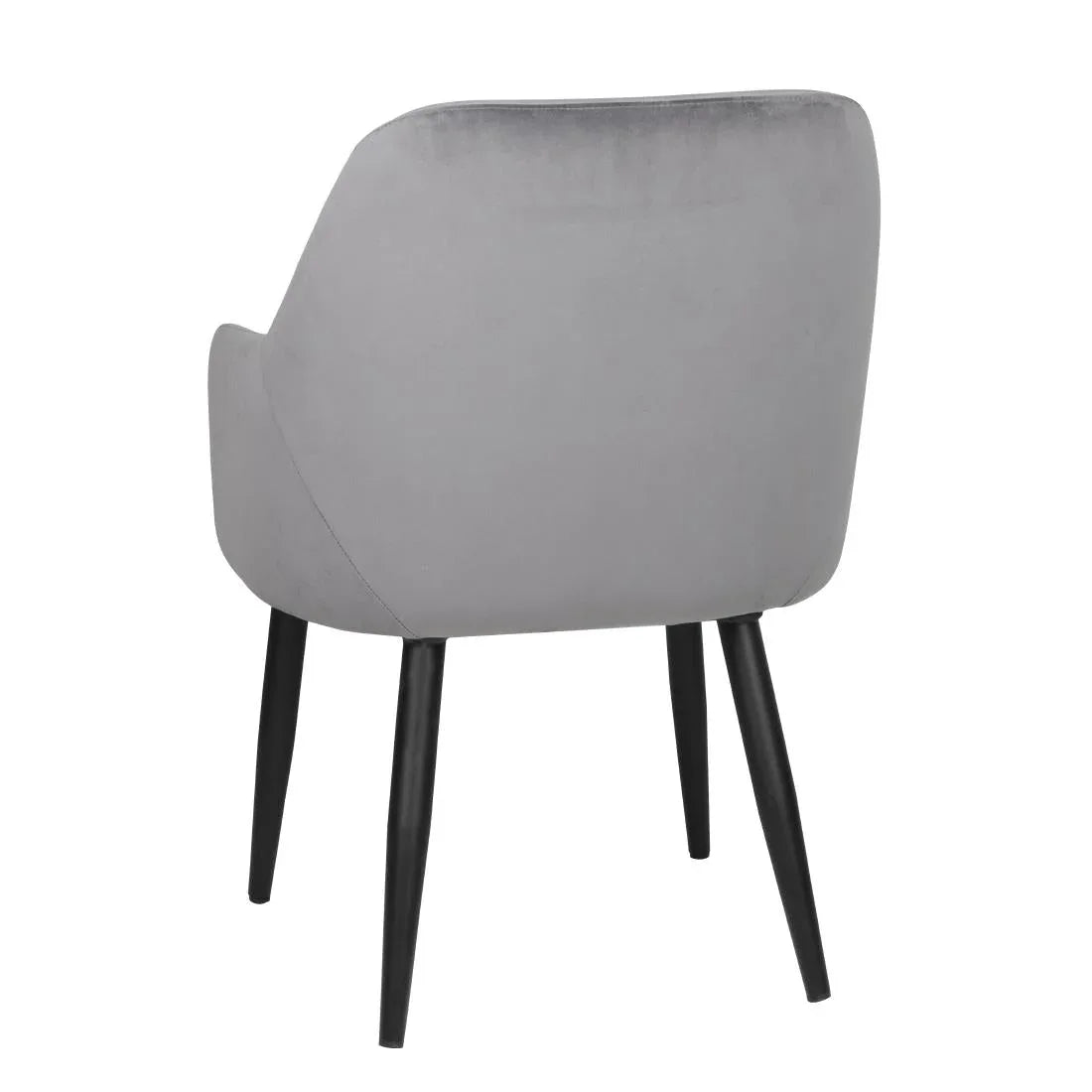 FX071 Bolero Lia Velvet Effect Chairs Grey (Set of 2) - JD Catering Equipment Solutions Ltd