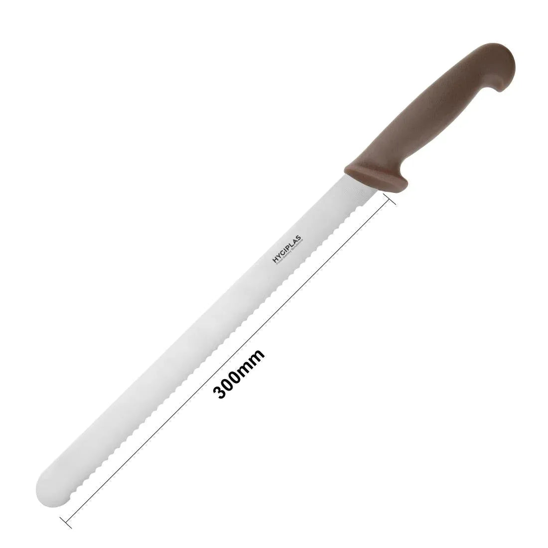 FX118 Hygiplas Slicer Serrated Brown 30.5cm - JD Catering Equipment Solutions Ltd