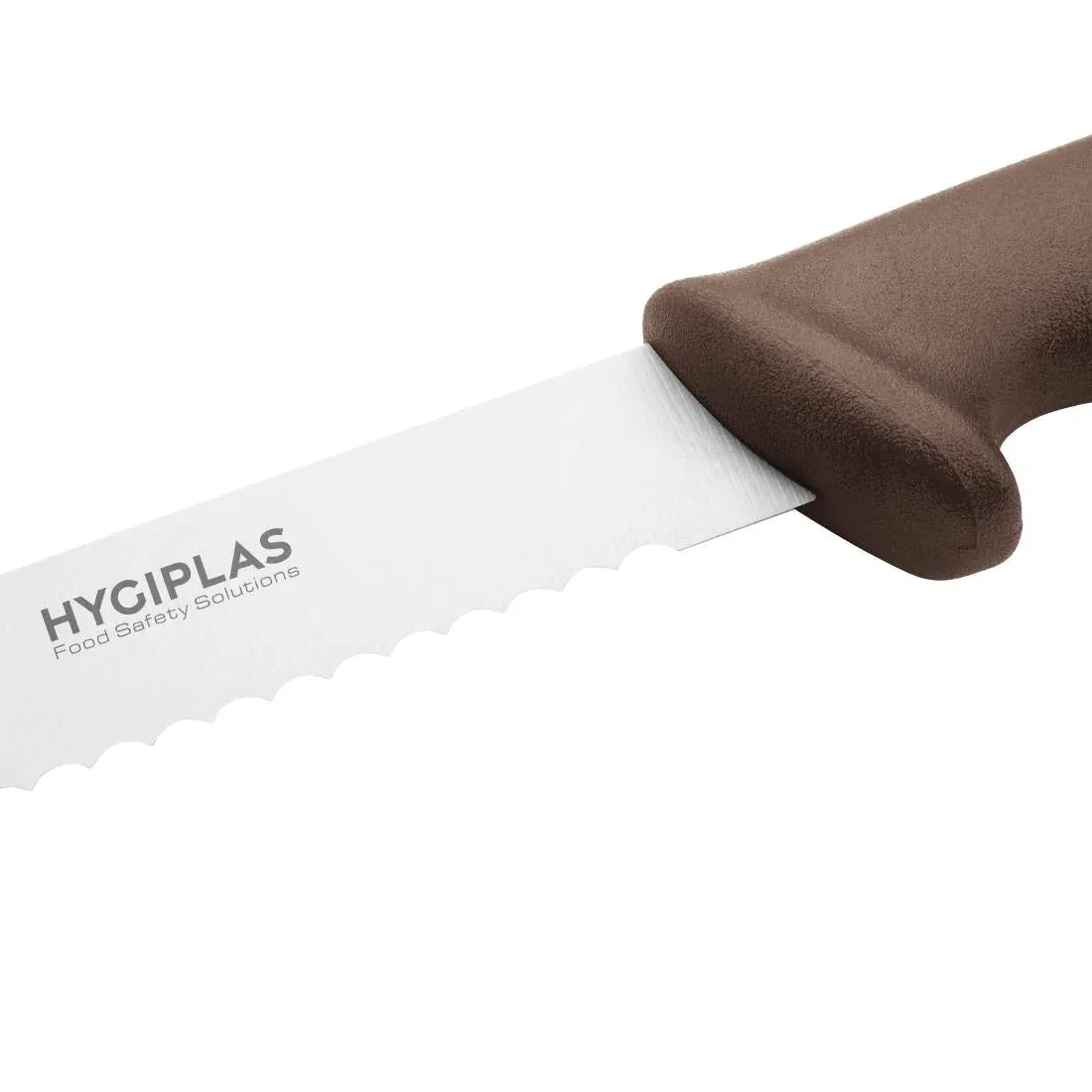 FX118 Hygiplas Slicer Serrated Brown 30.5cm - JD Catering Equipment Solutions Ltd