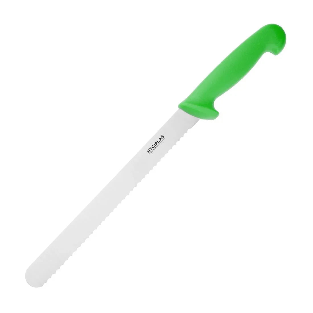 FX121 Hygiplas Slicer Serrated Green 25.4cm - JD Catering Equipment Solutions Ltd