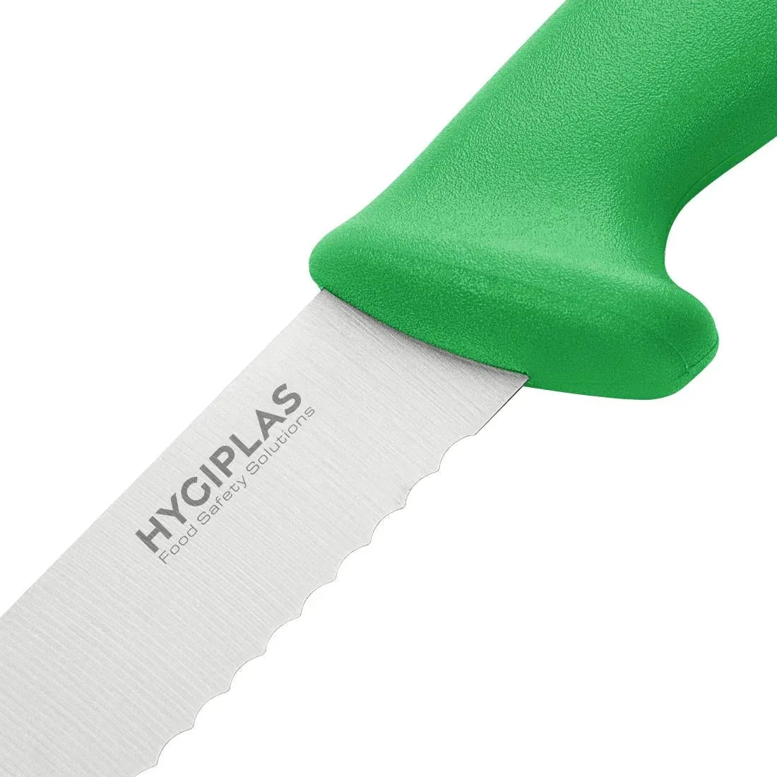 FX121 Hygiplas Slicer Serrated Green 25.4cm - JD Catering Equipment Solutions Ltd
