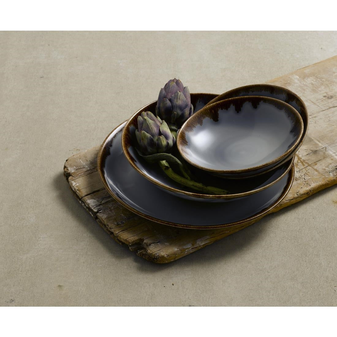 FX150 Dudson Harvest Walled Plates Grey 210mm (Pack of 6) JD Catering Equipment Solutions Ltd