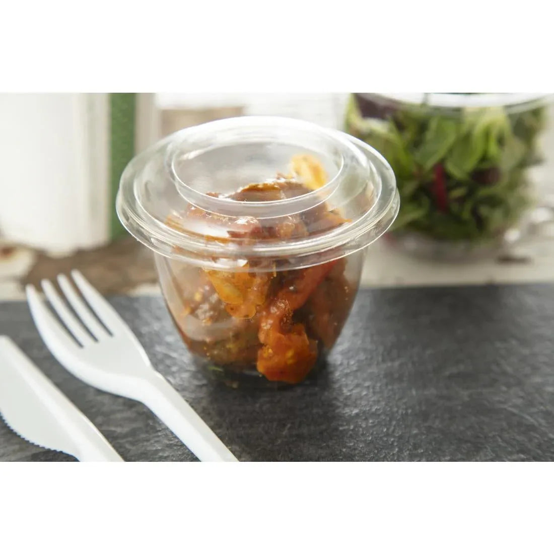FB381 Faerch OHCO 80mm Recyclable Deli Pot Lids 113ml / 4oz (Pack of 3000) - JD Catering Equipment Solutions Ltd