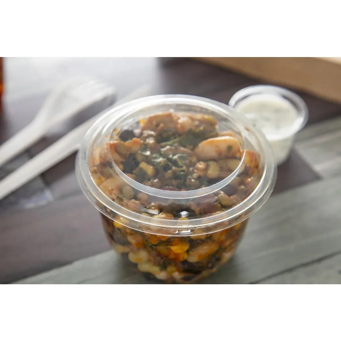 FB382 Faerch OHCO 95mm Recyclable Deli Pot Lids 8oz / 12oz / 16oz (Pack of 1800) - JD Catering Equipment Solutions Ltd