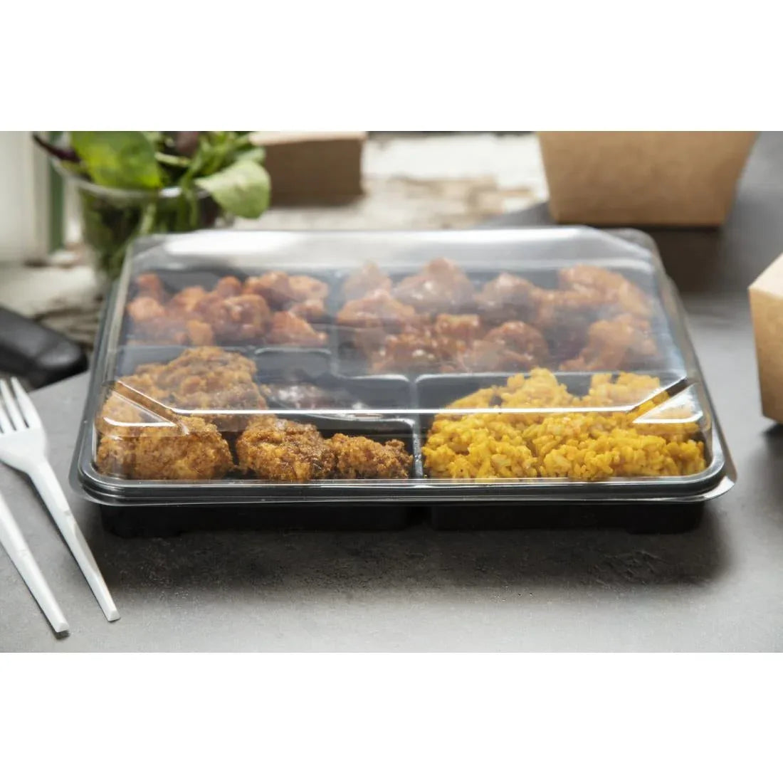 FB290 Faerch Recyclable Bento Box Lids 263 x 201mm (Pack of 90) - JD Catering Equipment Solutions Ltd