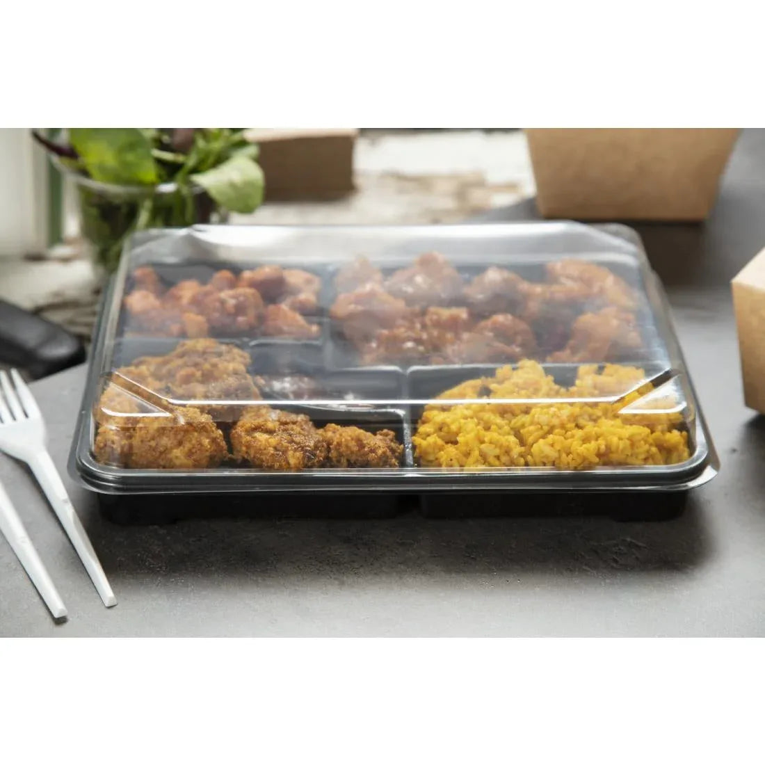 FB291 Faerch Recyclable Bento Boxes Base Only 263 x 201mm (Pack of 90) Pack Quantity: 90 - JD Catering Equipment Solutions Ltd