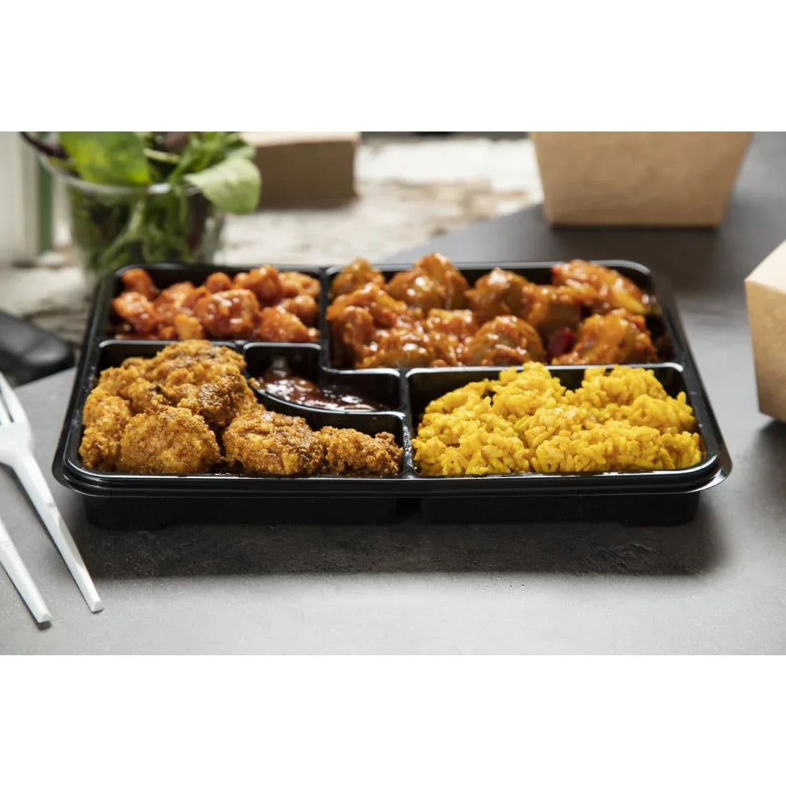 FB291 Faerch Recyclable Bento Boxes Base Only 263 x 201mm (Pack of 90) Pack Quantity: 90 - JD Catering Equipment Solutions Ltd