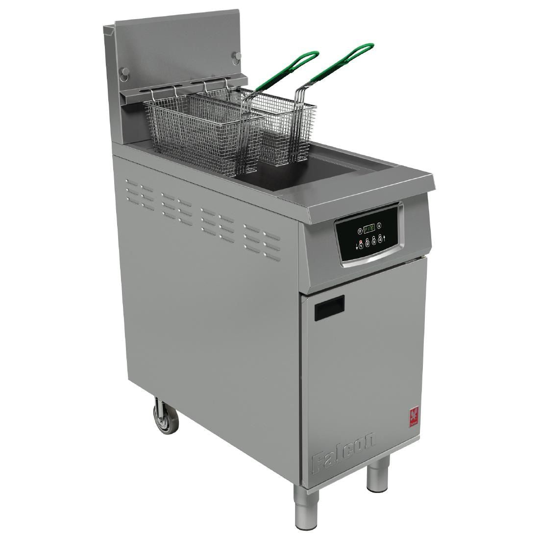 Falcon 400 Series Single Tank Twin Basket Free Standing Natural or LPG Gas Filtration Fryer G402F JD Catering Equipment Solutions Ltd