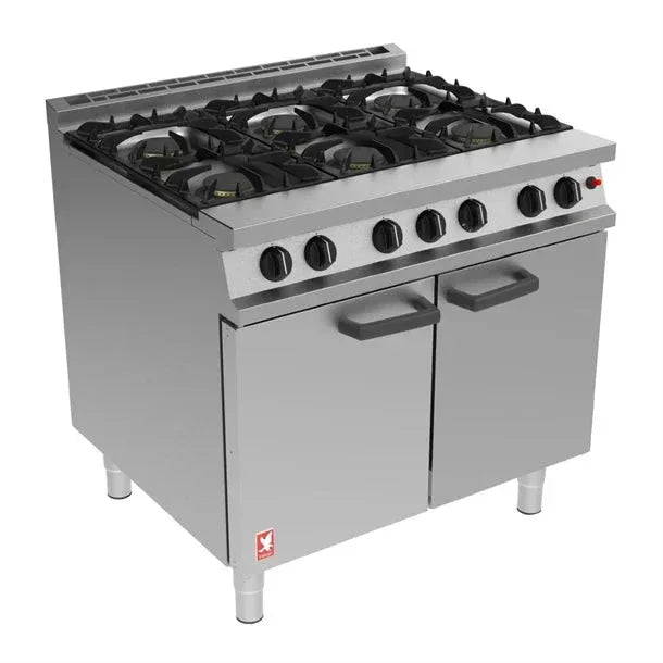Falcon 6 Burner Dominator Plus Natural/LPG Oven Range G3101 JD Catering Equipment Solutions Ltd