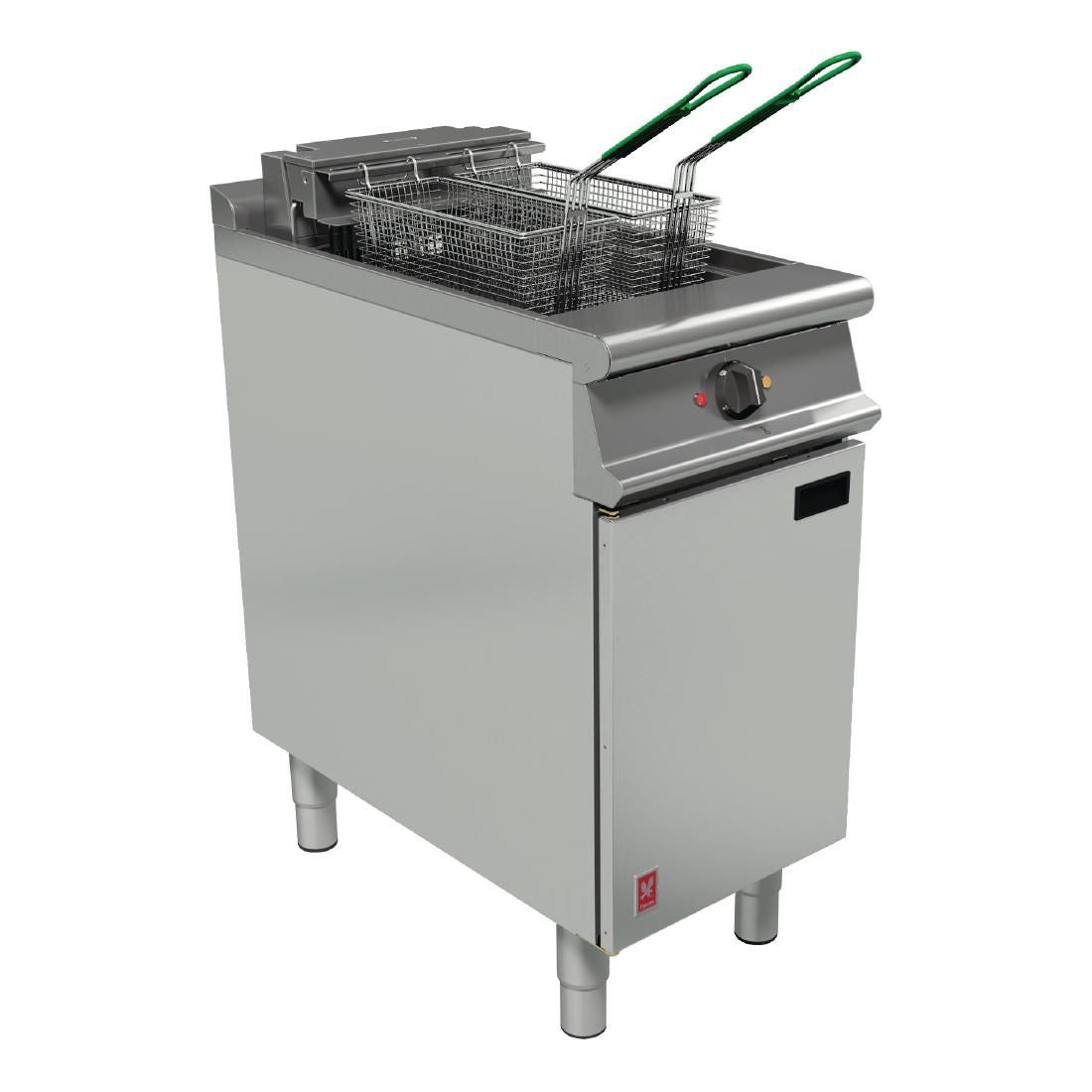 Falcon Dominator Single Tank Twin Basket Free Standing Electric Filtration Fryer E3840F JD Catering Equipment Solutions Ltd