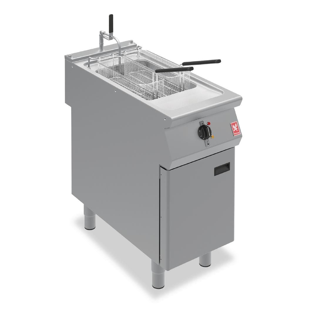 Falcon F900 Single Tank Twin Basket Free Standing Electric Filtration Fryer E9341F JD Catering Equipment Solutions Ltd