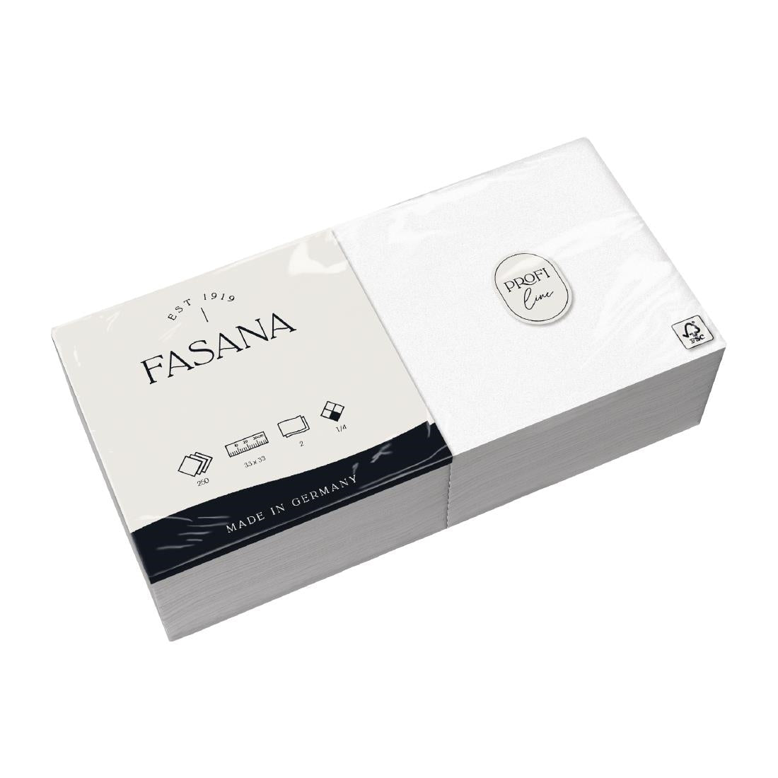 Fasana Lunch Napkins White 330mm (Pack of 1500) JD Catering Equipment Solutions Ltd
