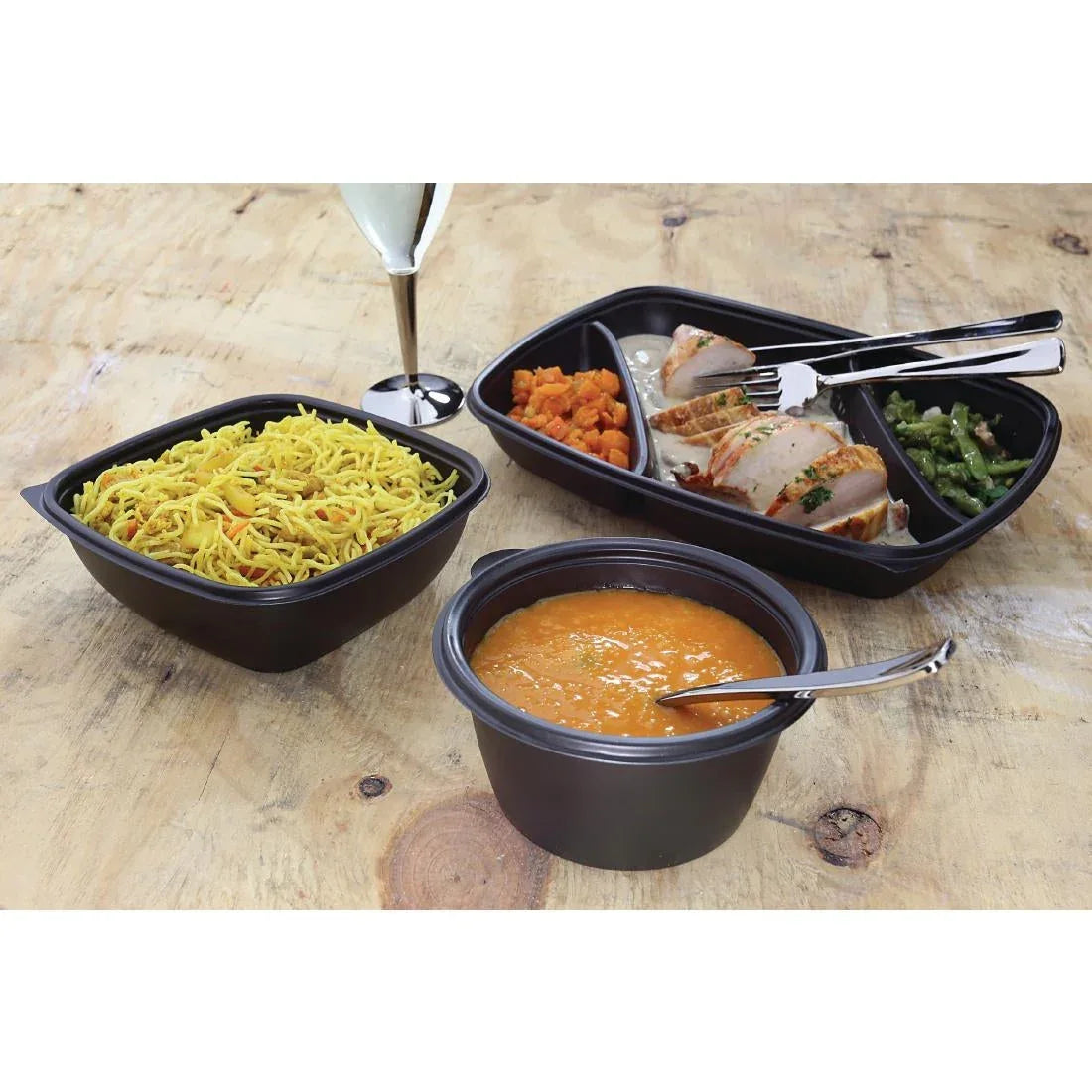 DW788 Fastpac Small Round Food Containers 375ml / 13oz (Pack of 500) - JD Catering Equipment Solutions Ltd