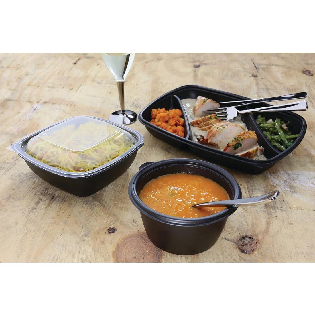 DW788 Fastpac Small Round Food Containers 375ml / 13oz (Pack of 500) - JD Catering Equipment Solutions Ltd