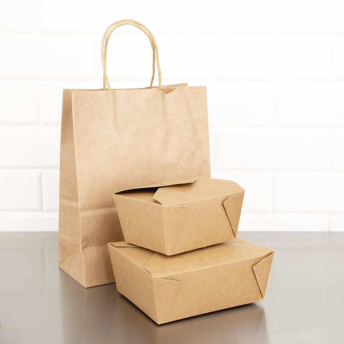 Fiesta Cardboard Takeaway Food Containers 112mm Pack Quantity: 300. Size: 112(W)mm JD Catering Equipment Solutions Ltd