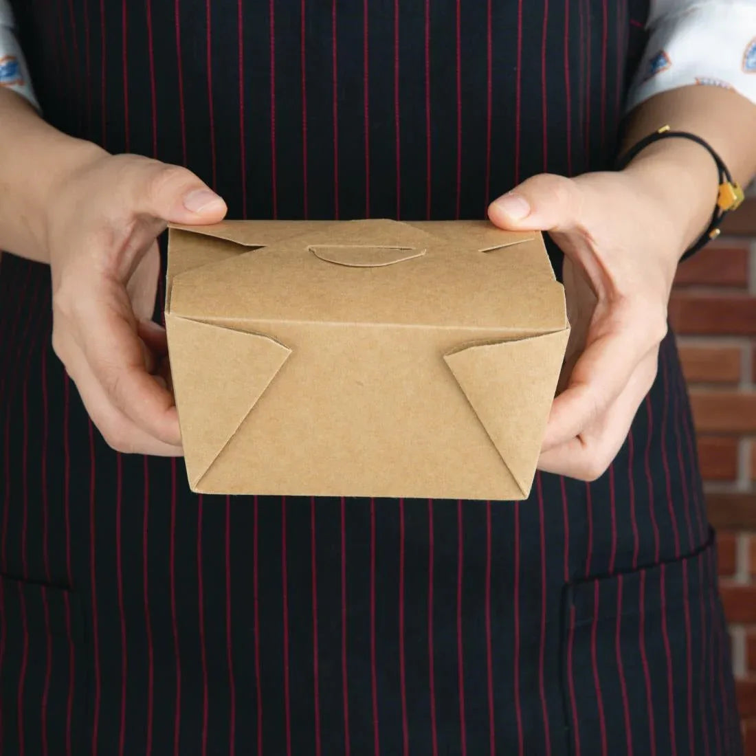 FN894 Fiesta Cardboard Takeaway Food Containers 112mm Pack Quantity: 300. Size: 112(W)mm - JD Catering Equipment Solutions Ltd