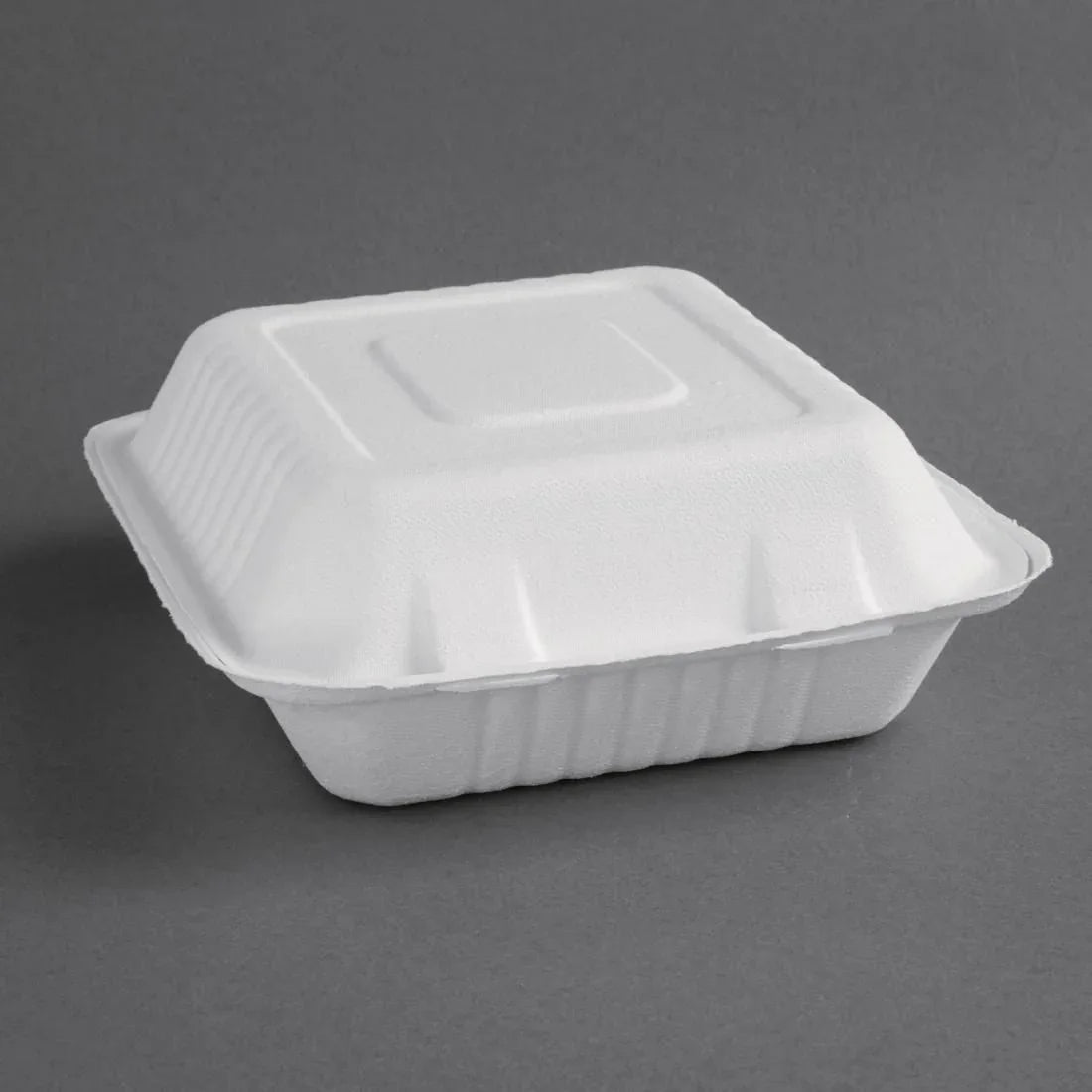 FC525 Fiesta Compostable Bagasse Hinged Food Containers 223/236mm (Pack of 200) - JD Catering Equipment Solutions Ltd