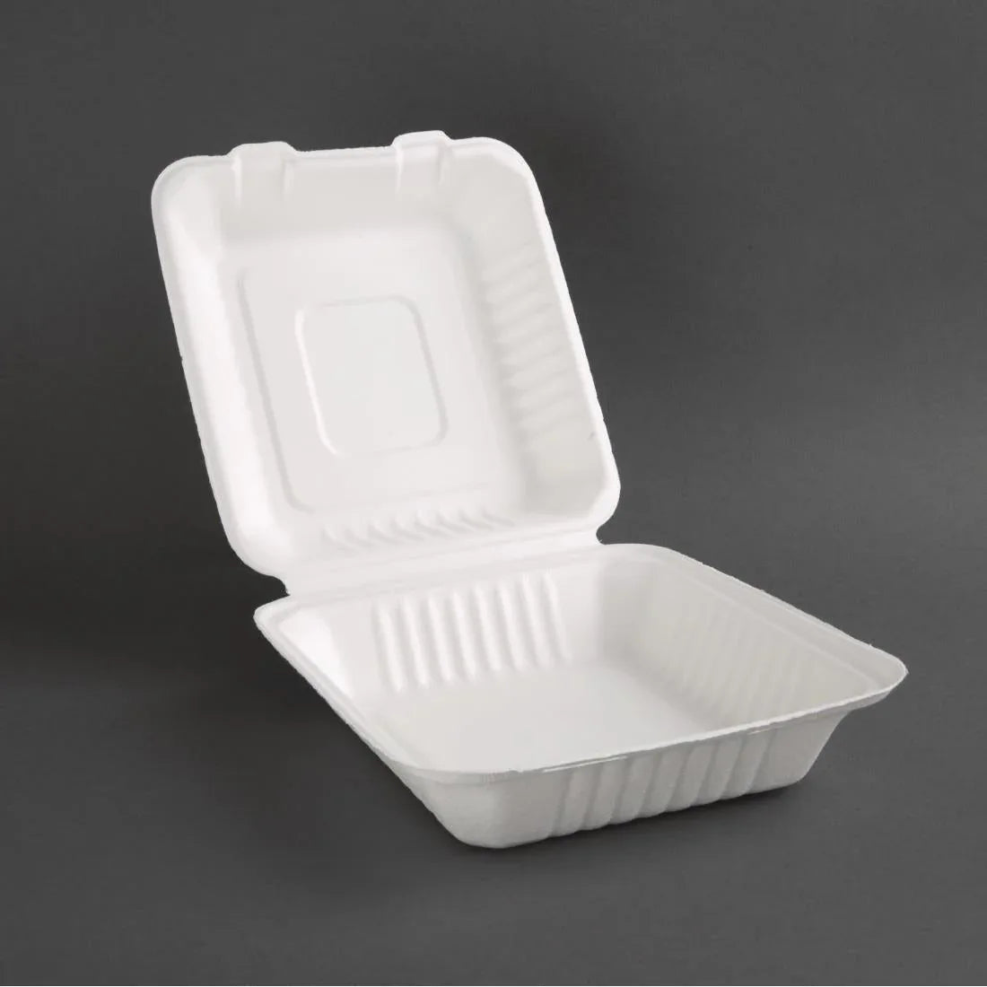 FC525 Fiesta Compostable Bagasse Hinged Food Containers 223/236mm (Pack of 200) - JD Catering Equipment Solutions Ltd
