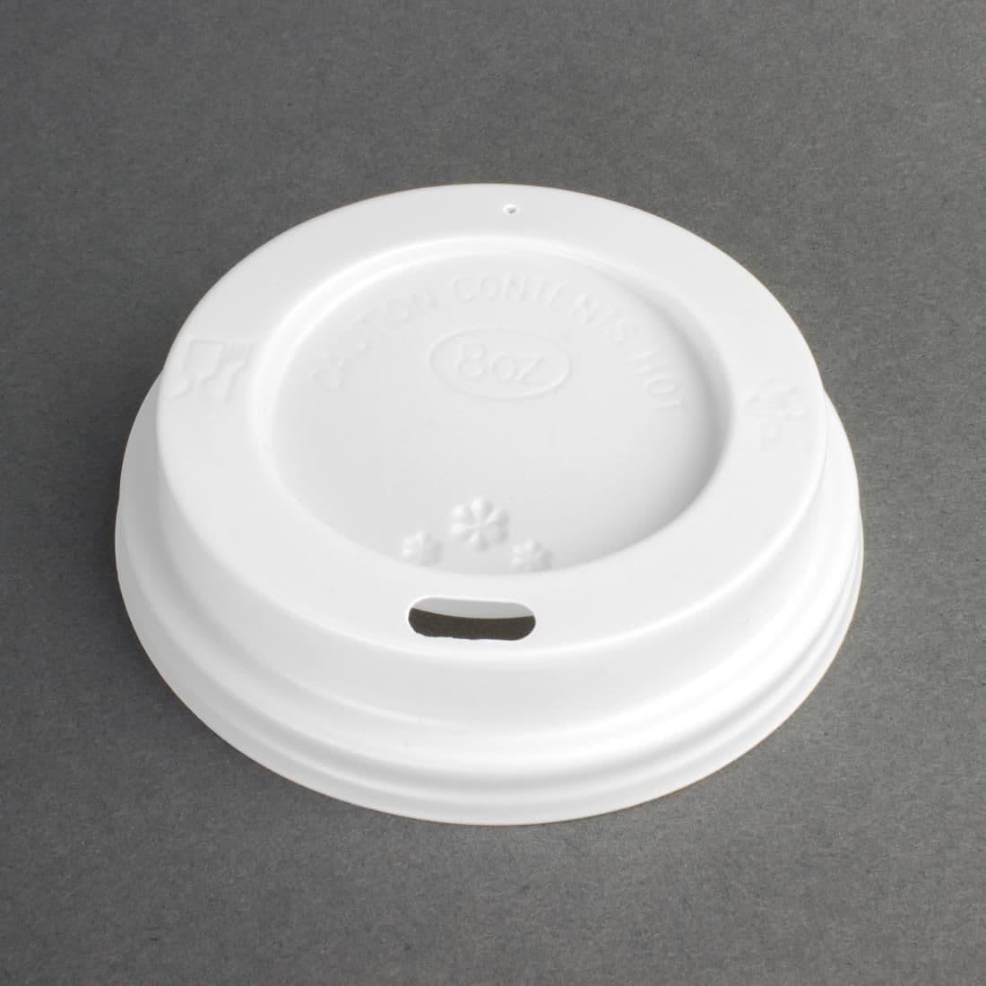 CE263 Fiesta Disposable Coffee Cup Lids White 225ml / 8oz (Pack of 50) - JD Catering Equipment Solutions Ltd