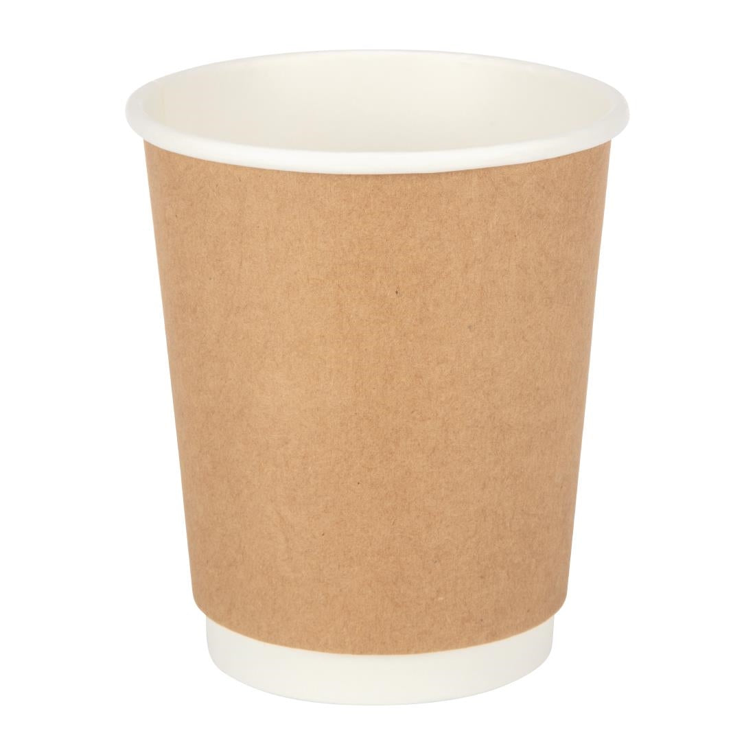 Fiesta Disposable Coffee Cups Double Wall Kraft 225ml / 8oz JD Catering Equipment Solutions Ltd