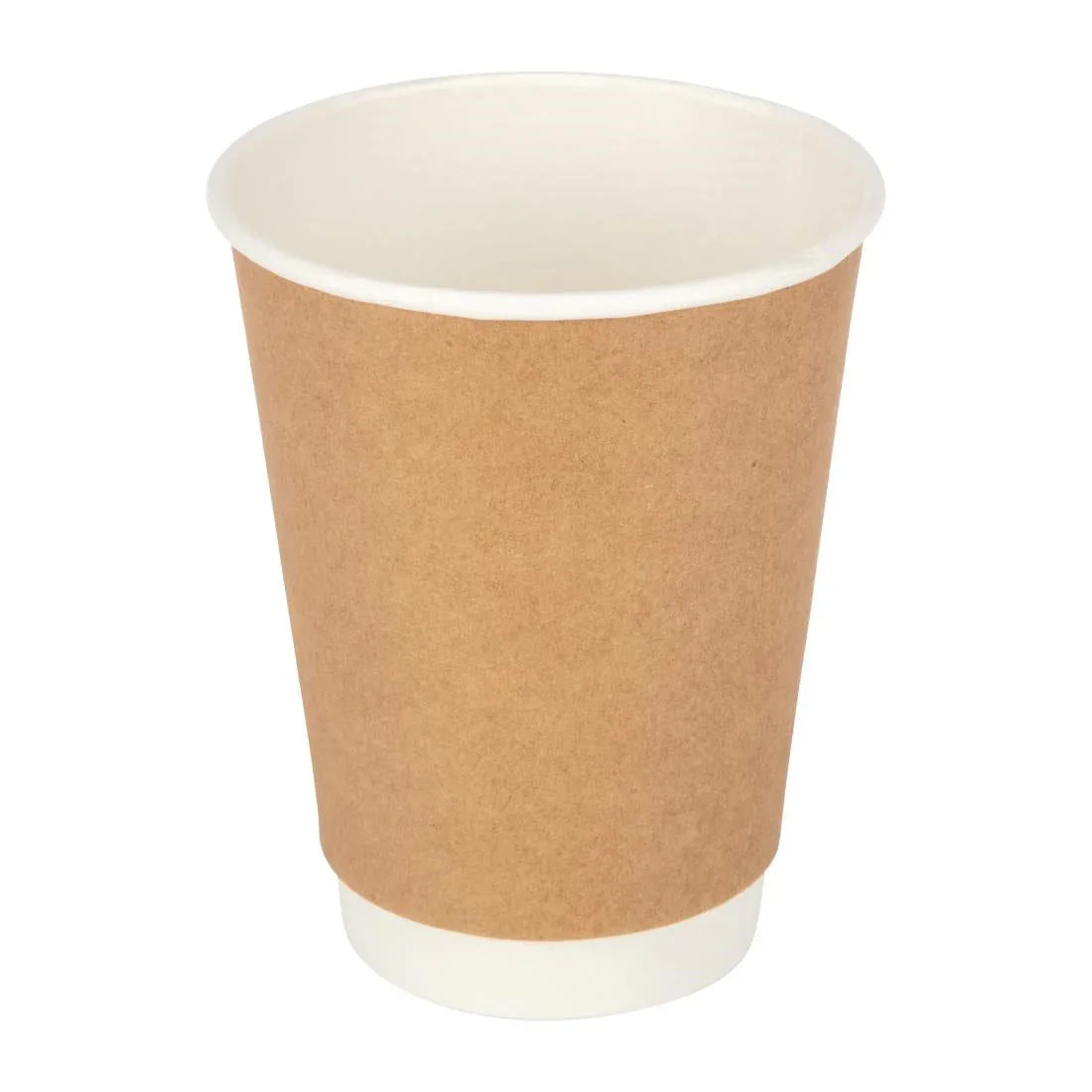 GP437 Fiesta Disposable Coffee Cups Double Wall Kraft 340ml / 12oz - JD Catering Equipment Solutions Ltd
