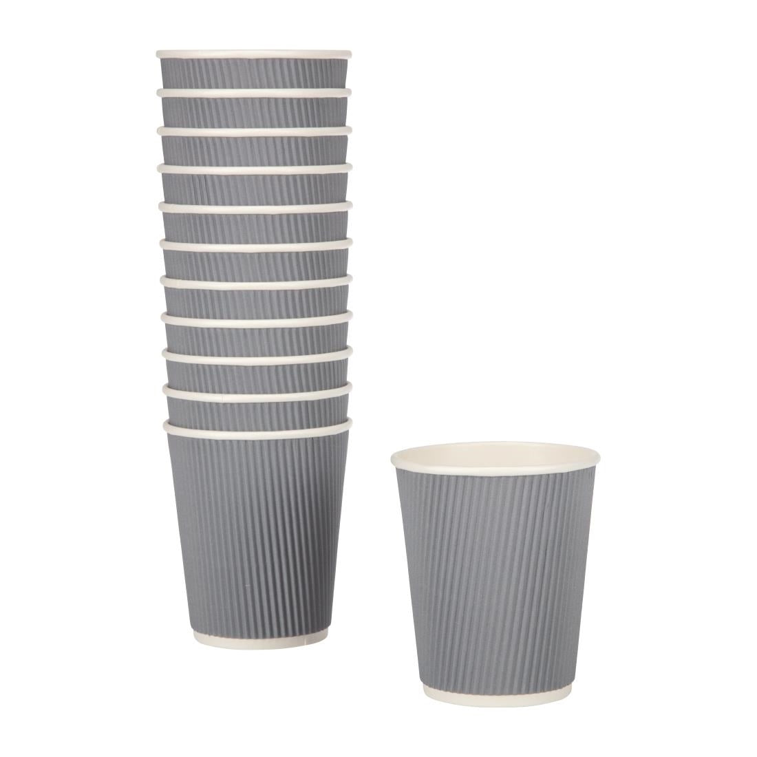 Fiesta Disposable Coffee Cups Ripple Wall 225ml / 8oz JD Catering Equipment Solutions Ltd