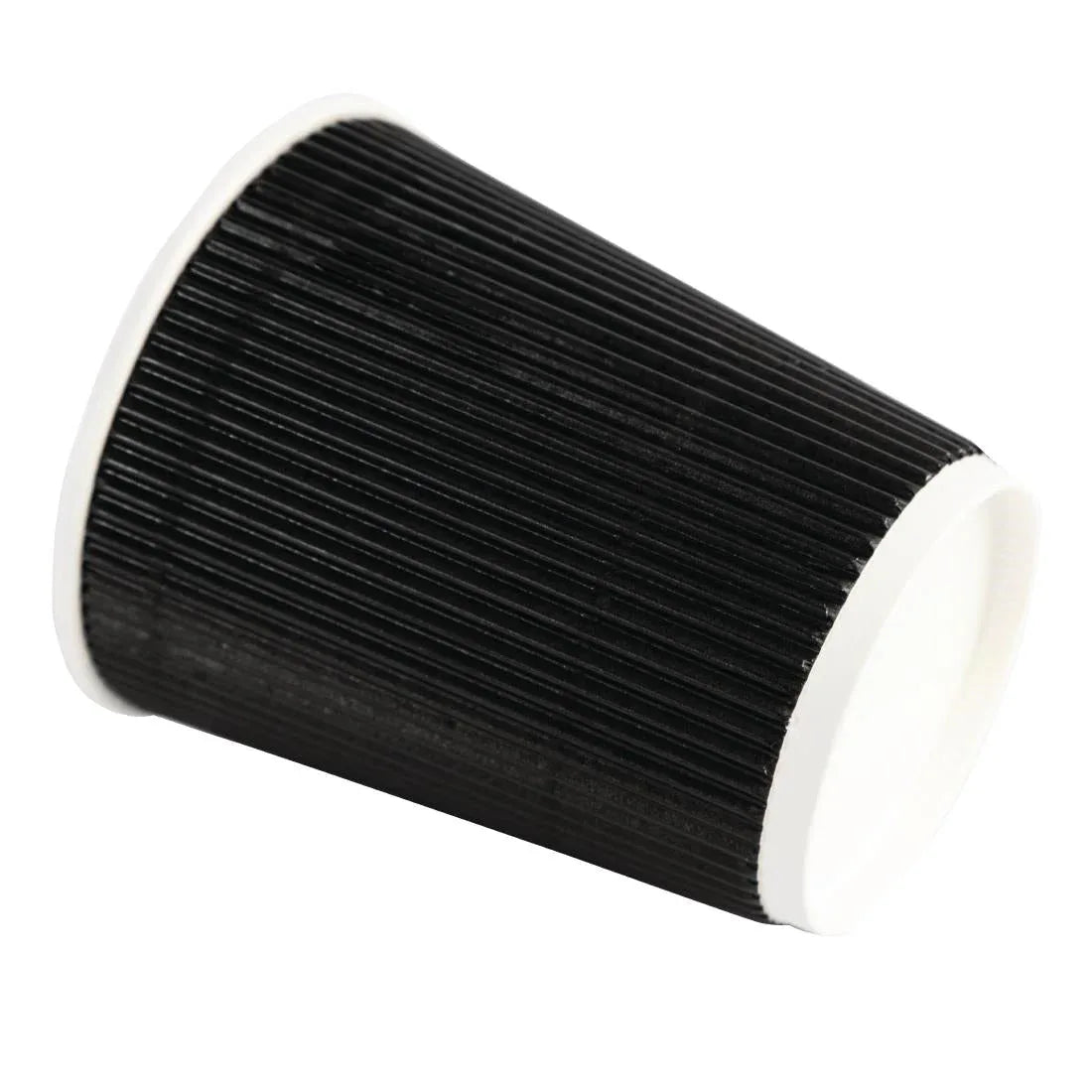 CM543 Fiesta Disposable Coffee Cups Ripple Wall Black 225ml / 8oz (Pack of 500) CM543 - JD Catering Equipment Solutions Ltd