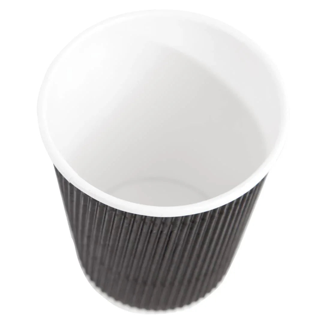 CM543 Fiesta Disposable Coffee Cups Ripple Wall Black 225ml / 8oz (Pack of 500) CM543 - JD Catering Equipment Solutions Ltd