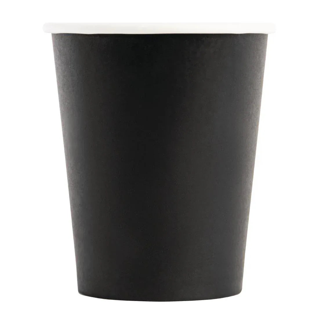GF040 Fiesta Disposable Coffee Cups Single Wall Black (Pack of 1000) - JD Catering Equipment Solutions Ltd