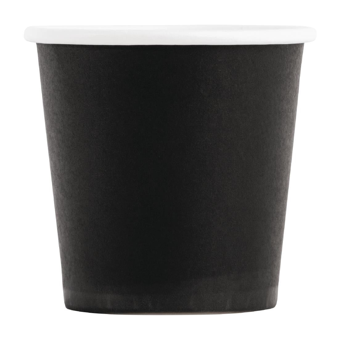 Fiesta Disposable Espresso Cups Single Wall Black 112ml / 4oz JD Catering Equipment Solutions Ltd