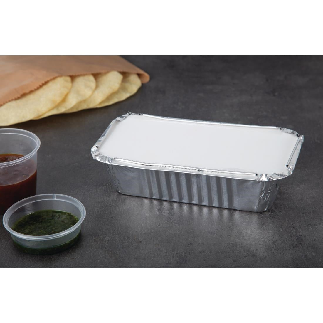 Fiesta Foil Container Waxed Lids Large (Pack of 500) JD Catering Equipment Solutions Ltd