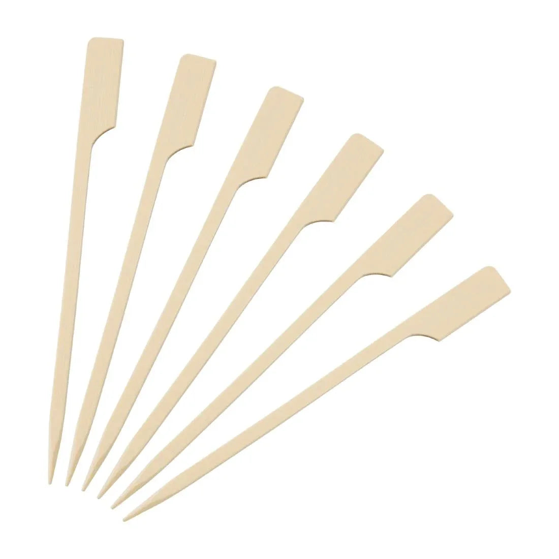 DB496 Fiesta Green Biodegradable Bamboo Paddle Skewers (Pack of 100) - JD Catering Equipment Solutions Ltd